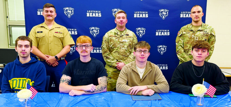 Leetonia High School celebrates six seniors enlisting in military